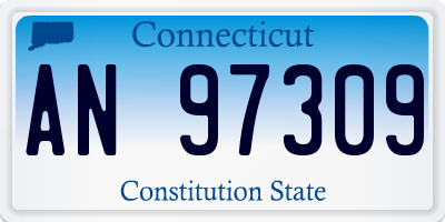 CT license plate AN97309