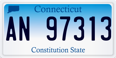 CT license plate AN97313