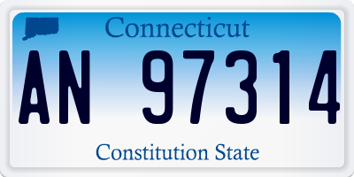 CT license plate AN97314