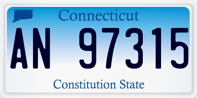 CT license plate AN97315