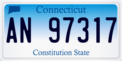 CT license plate AN97317