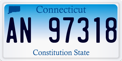 CT license plate AN97318