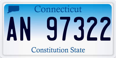 CT license plate AN97322