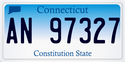 CT license plate AN97327