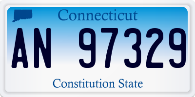 CT license plate AN97329