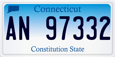 CT license plate AN97332