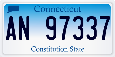 CT license plate AN97337