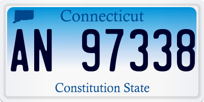 CT license plate AN97338