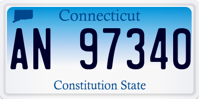 CT license plate AN97340