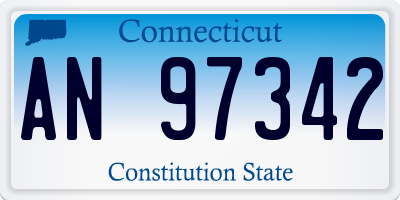 CT license plate AN97342