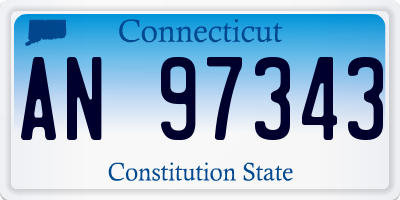 CT license plate AN97343