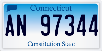 CT license plate AN97344