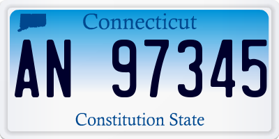 CT license plate AN97345