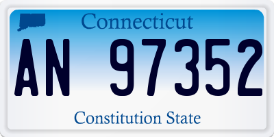 CT license plate AN97352