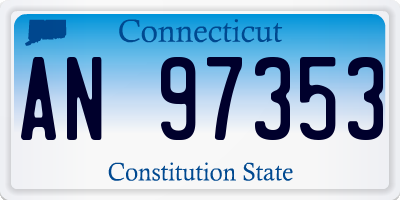 CT license plate AN97353