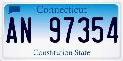 CT license plate AN97354