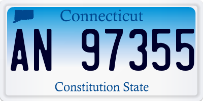 CT license plate AN97355