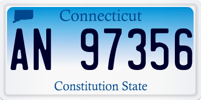 CT license plate AN97356