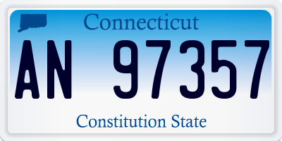 CT license plate AN97357