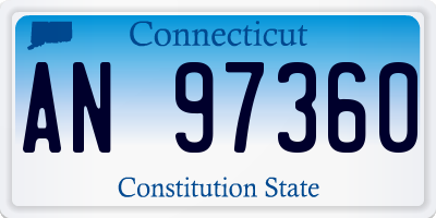 CT license plate AN97360