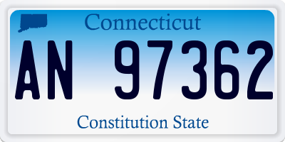 CT license plate AN97362