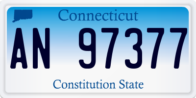 CT license plate AN97377