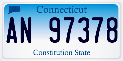 CT license plate AN97378