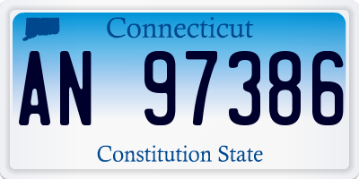 CT license plate AN97386