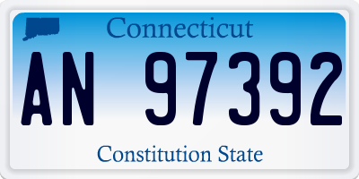 CT license plate AN97392