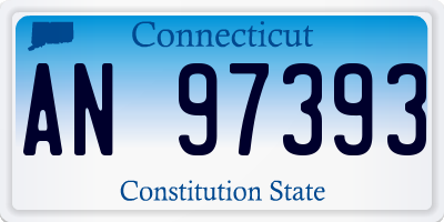 CT license plate AN97393