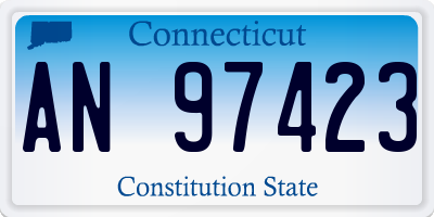 CT license plate AN97423