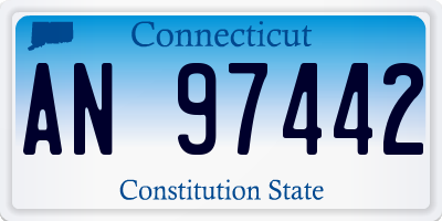 CT license plate AN97442