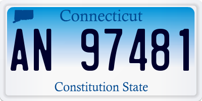 CT license plate AN97481
