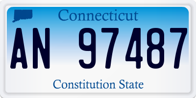 CT license plate AN97487