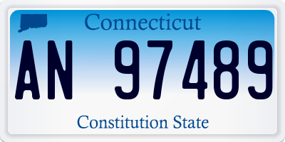 CT license plate AN97489