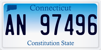 CT license plate AN97496
