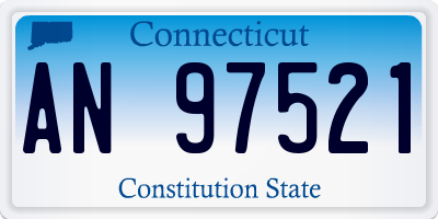 CT license plate AN97521