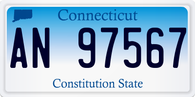 CT license plate AN97567