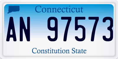 CT license plate AN97573