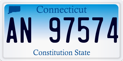 CT license plate AN97574