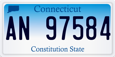 CT license plate AN97584