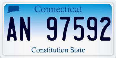 CT license plate AN97592