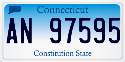 CT license plate AN97595