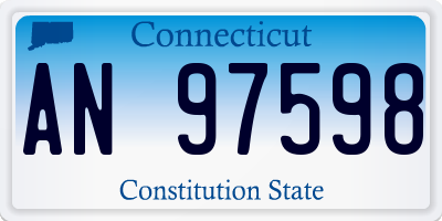 CT license plate AN97598