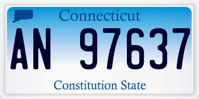 CT license plate AN97637