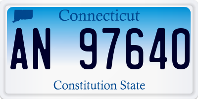 CT license plate AN97640