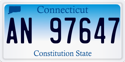 CT license plate AN97647