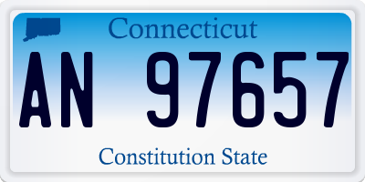 CT license plate AN97657