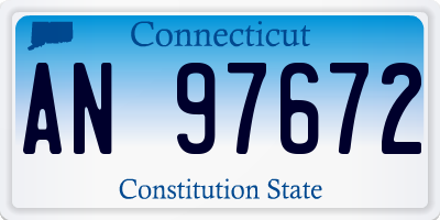 CT license plate AN97672