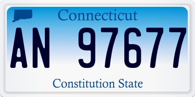 CT license plate AN97677